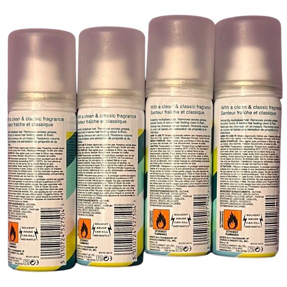 BATISTE ORIGINAL DRY SHAMPOO Travel Size1.6 oz 30g Set of 4 New with Lids - Picture 5 of 5